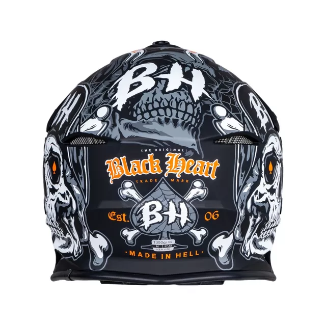 Kask motocrossowy W-TEC Black Heart Harzdorf ∙ off-road ∙ certyfikat ECE 22.06 ∙ skorupa termoplastyczna ∙ regulowany daszek ∙ wyjmowana wyściółka