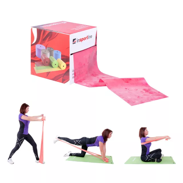 Taśma oporowa / ekspander do ćwieczeń inSPORTline Morpo Roll 45 Medium ∙ 14 cm ∙ opór 2 kg