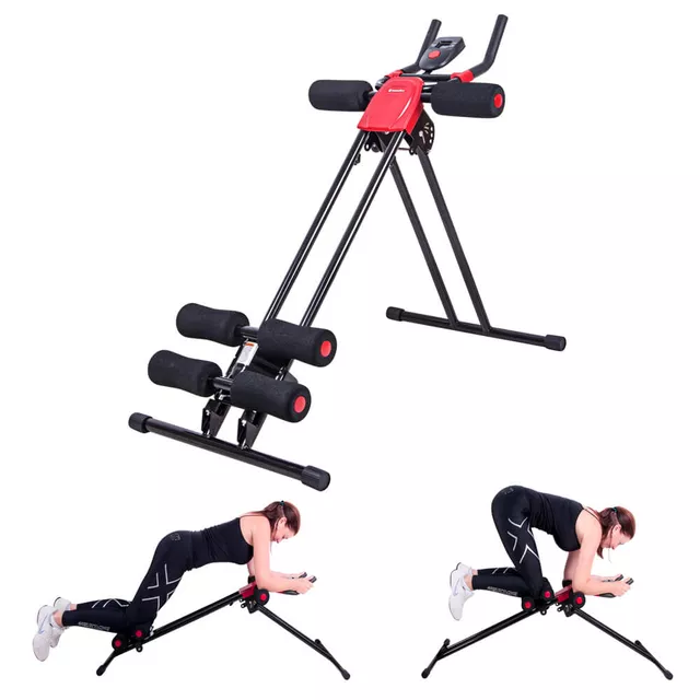 Ławka / trenażer do ćwiczeń brzucha inSPORTline AB Lifter Easy ∙ 4 poziomy oporu ∙ składane ∙ LED