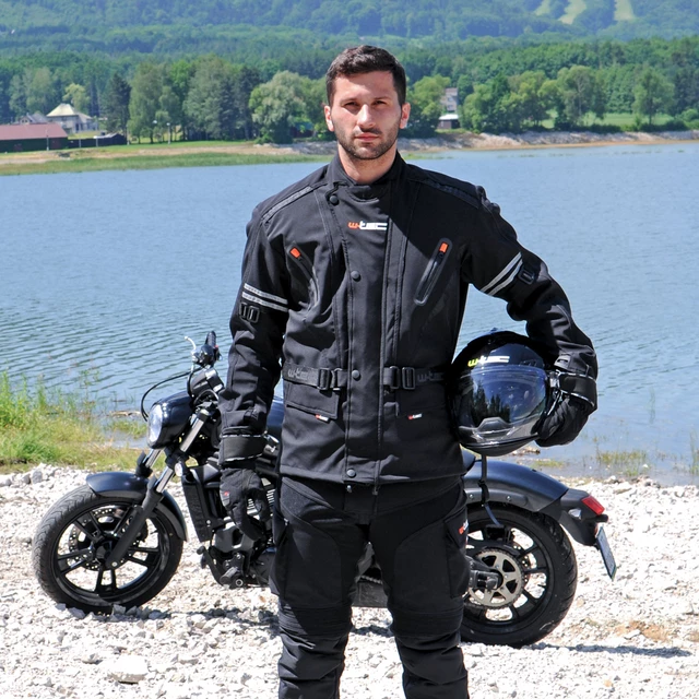 Kask motocyklowy 2w1 W-TEC NK-850 otwierany ∙ blenda przeciwsłoneczna - Biały błyszczący