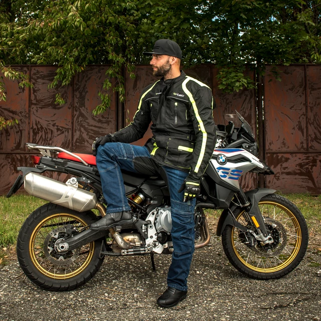 Męskie dżinsy motocyklowe W-TEC Biterillo - Niebieski