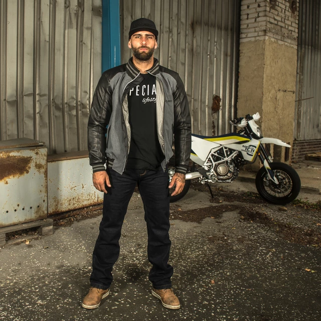 Męskie dżinsy motocyklowe W-TEC Resoluto - Niebieski
