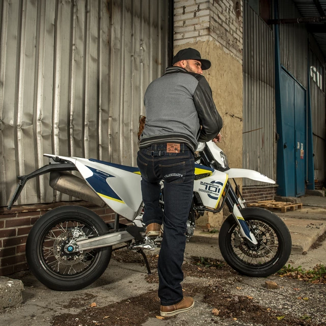 Męskie dżinsy motocyklowe W-TEC Resoluto - Niebieski