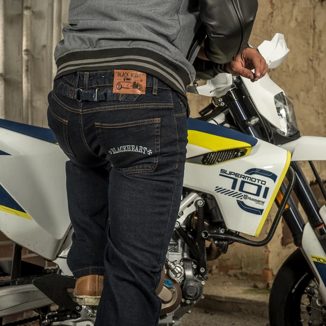 Męskie dżinsy motocyklowe W-TEC Resoluto - Niebieski