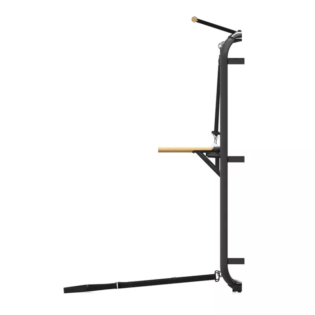 Wielofunkcyjna drabinka gimnastyczna inSPORTline Wootkit 220×86 cm ∙ 8 szczebli ∙ nośność 150 kg ∙ stal/drewno bukowe ∙ drążek ∙ akcesoria