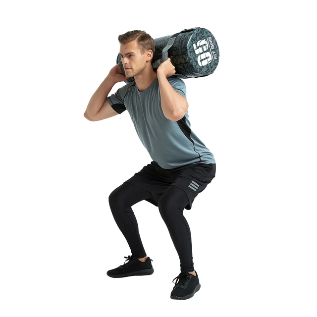 Worek treningowy / torba do ćwiczeń z uchwytami inSPORTline FitBag Camu 15 kg ∙ 7 uchwytów ∙ trening funkcjonalny ∙ cross-training