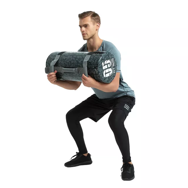 Worek treningowy / torba do ćwiczeń z uchwytami inSPORTline FitBag Camu 5 kg ∙ 7 uchwytów ∙ trening funkcjonalny ∙ cross-training