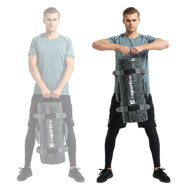 Worek treningowy / torba do ćwiczeń z uchwytami inSPORTline FitBag Camu 10 kg ∙ 7 uchwytów ∙ trening funkcjonalny ∙ cross-training