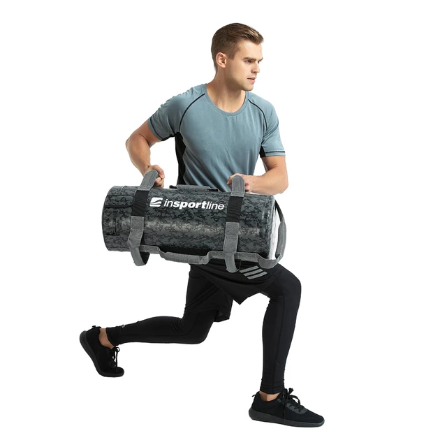 Worek treningowy / torba do ćwiczeń z uchwytami inSPORTline FitBag Camu 20 kg ∙ 7 uchwytów ∙ trening funkcjonalny ∙ cross-training