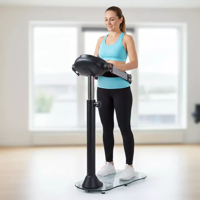Masażer pasowy stojący inSPORTline TrimBelt ∙ 20 poziomów intensywności ∙ 9 programów ∙ 4 pasy masujące ∙ nośność 100 kg ∙ moc 90 W