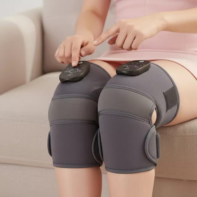 Kompresyjny masażer kolan inSPORTline Mishair 3w1 ∙ wibracje + ogrzewanie + kompresja ∙ elektro-rękaw regulowany ∙ obsługa LCD