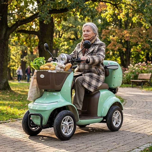 Skuter elektryczny czterokołowy W-TEC Lubica II - Czerwony