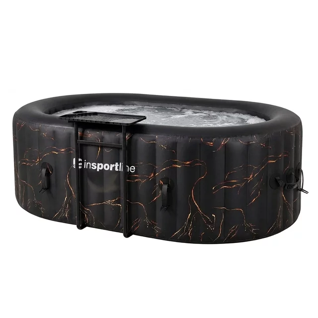 Basen pompowany / jacuzzi inSPORTline Voytano z hydromasażerm ∙ dla 2 osób ∙ 100 dysz hydromasażu ∙ podgrzewanie do 40°C ∙ filtr 1400 l/h - Niebieski