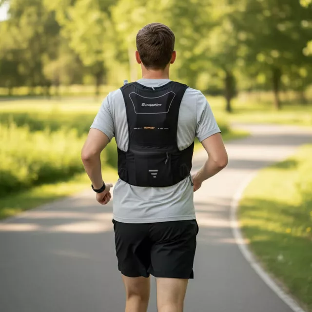 Kamizelka biegowa inSPORTline Runfast L-XXL ∙ lekka konstrukcja ∙ multi kieszenie ∙ bukłak do 3 l ∙ regulowane paski ∙ elementy odblaskowe
