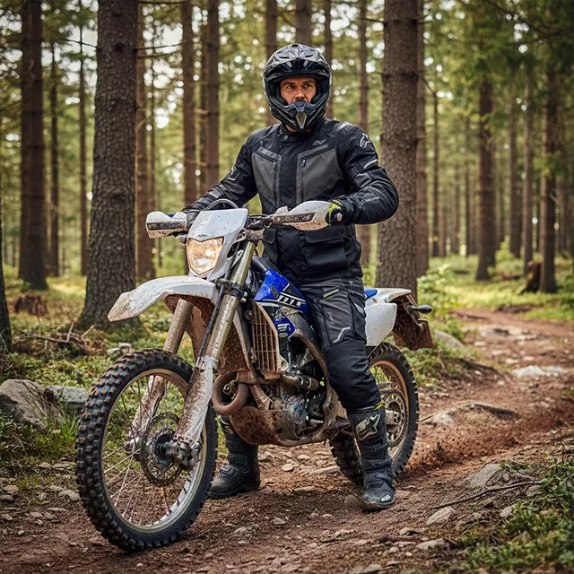 Męskie spodnie motocyklowe W-TEC Daimick ∙ trójwarstwowe ∙ certyfikowane ochraniacze ∙ elastyczne panele ∙ odblaski ∙ cargo kieszenie