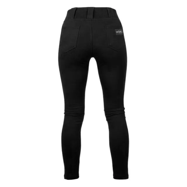 Legginsy motocyklowe damskie W-TEC Lukrecia Evo ∙ wzmocnienie aramidowe ∙ wyjmowane protektory kolan ∙ 4 praktyczne kieszenie ∙ elastyczny materiał - Czarny
