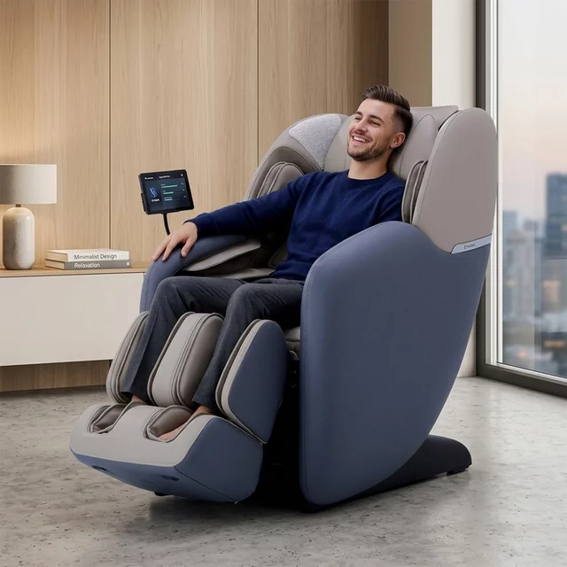 Fotel masujący inSPORTline Modenico ∙ mechanizm 2D ∙ 28 poduszek powietrznych ∙ podgrzewanie ∙ nośność 150 kg - Beżowy