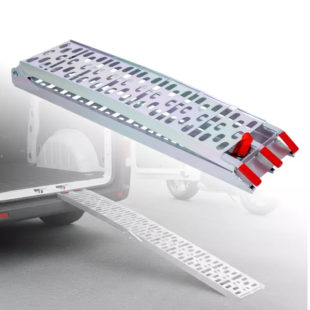Rampa najazdowa W-TEC Haldenor ∙ najazd ∙ składana ∙ aluminiowa ∙ nośność 340 kg ∙ waga 6,2 kg ∙ pasek mocujący
