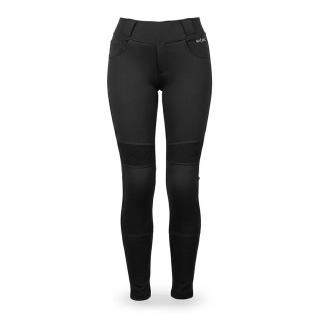 Legginsy motocyklowe damskie W-TEC Lukrecia Evo ∙ wzmocnienie aramidowe ∙ wyjmowane protektory kolan ∙ 4 praktyczne kieszenie ∙ elastyczny materiał - Czarny