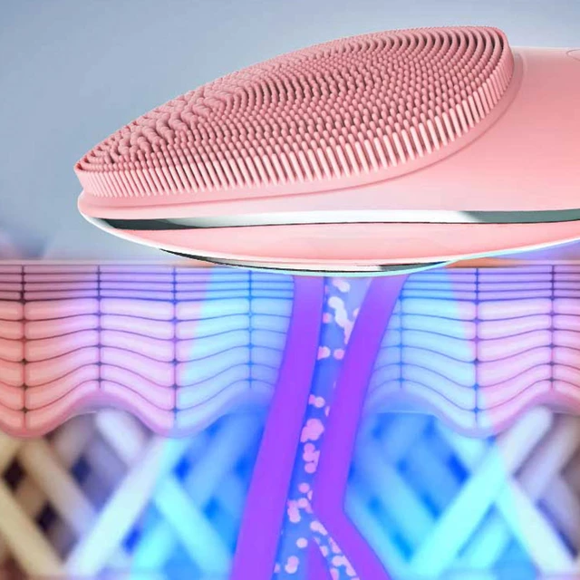 Szczoteczka soniczna do twarzy inSPORTline Paulinne LED ∙ technologia soniczna + 3 tryby ∙ światło LED ∙ ładowanie USB