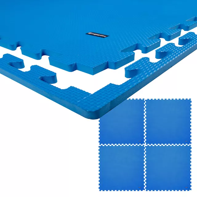 Mata fitness do ćwiczeń inSPORTline EVA40 200x200x1 cm ∙ modułowa z 4 części ∙ eva gęstość 40 kg/m³ ∙ wodoodporna - Czerwony