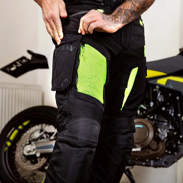 Męskie spodnie motocyklowe W-TEC Aircross - Czarno-szary