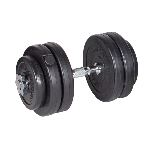 Zestaw treningowy: poręcze + gryfy + obciążenia inSPORTline CEM-180 (40 cm / 30 mm) ∙ 80 kg