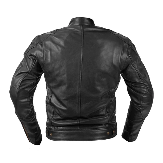 Męska skórzana kurtka motocyklowa W-TEC Urban Noir - Czarny