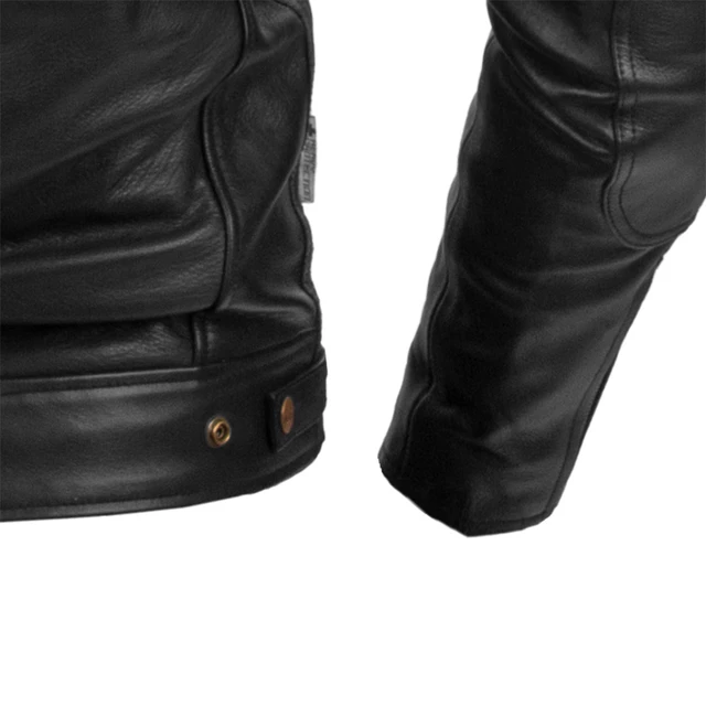 Męska skórzana kurtka motocyklowa W-TEC Urban Noir - Czarny