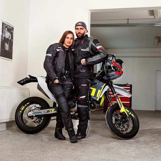 Damska kurtka motocyklowa W-TEC Progair Lady - Czarno-różowy