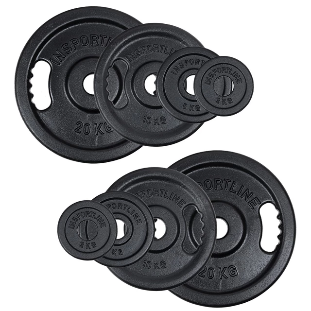 Żeliwne obciążenia olimpijskie inSPORTline Castblack OL 50 mm 2-20 kg ∙ żeliwo ∙ uchwyty ergonomiczne