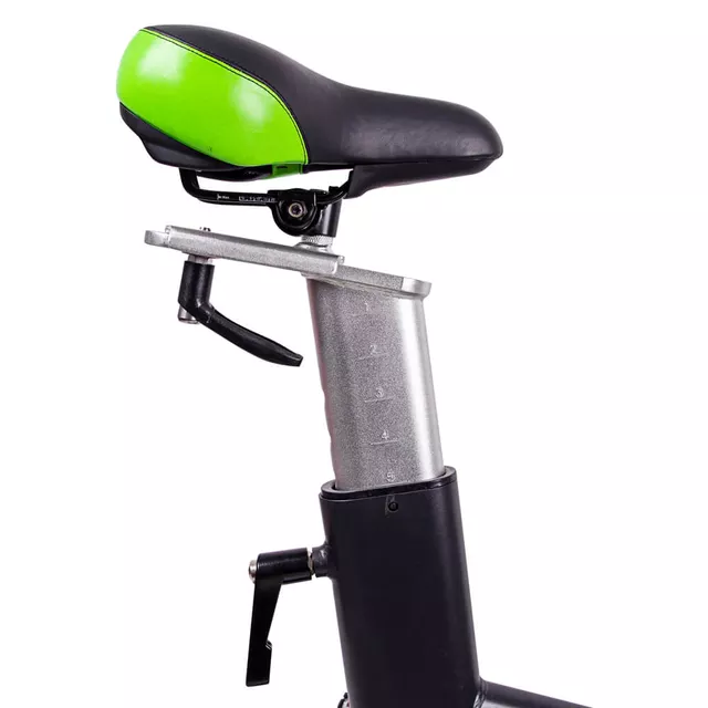 Profesjonalny rower spinningowy inSPORTline Airin ∙ magnetyczny ∙ 20 kg koło ∙ cichy napęd pasowy ∙ płynna regulacja obciążenia ∙ uchwyt na tablet - Czarno-srebrny