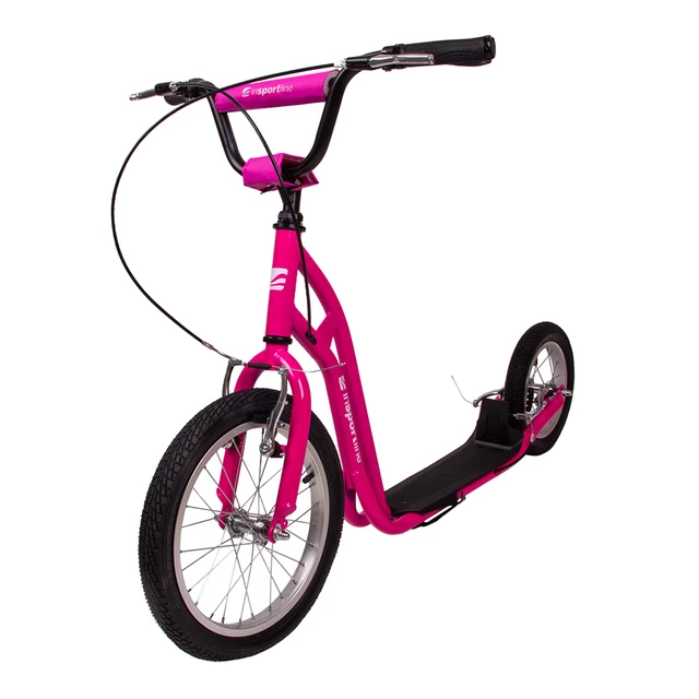 Hulajnoga miejska inSPORTline Milester 16/12" ∙ pompowane koła ∙ hamulce V-brake ∙ nośność 100 kg ∙ regulowana kierownica