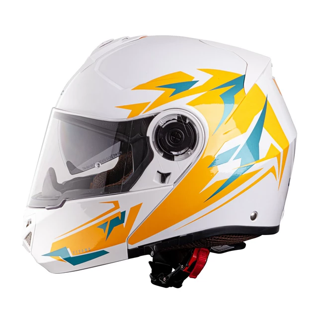 Kask motocyklowy szczękowy z blendą W-TEC Vexamo PI Graphic z Pinlockiem - Black Graphic