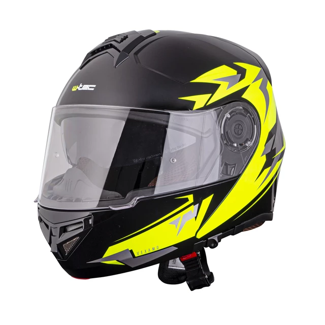 Kask motocyklowy szczękowy z blendą W-TEC Vexamo PI Graphic z Pinlockiem - Black Graphic