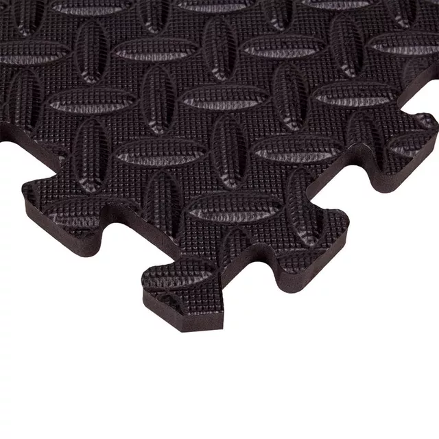 Mata antypoślizgowa puzzle inSPORTline Famkin ∙ 12 elementów 30×30×1,2 cm ∙ materiał PE ∙ obciążenie max 120 kg ∙ z krawędziami