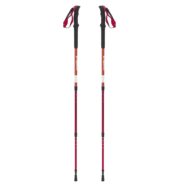 Kijki trekkingowe inSPORTline Altiplano 100 Pair ∙ 3-sekcyjne teleskopowe ∙ antywstrząsowe ∙ odblaskowe ∙ ergonomiczne rączki ∙ para 540 g
