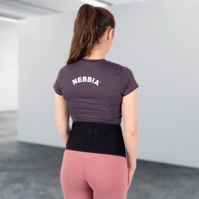 Neoprenowy pas lędźwiowy wyszczuplający inSPORTline Waistup - Czarny