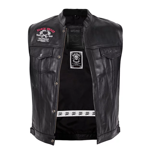 Kamizelka motocyklowa W-TEC Black Heart Rumbler II ∙ 6 kieszeni ∙ zamek ykk i napy ∙ regulacja pasa - Czarny