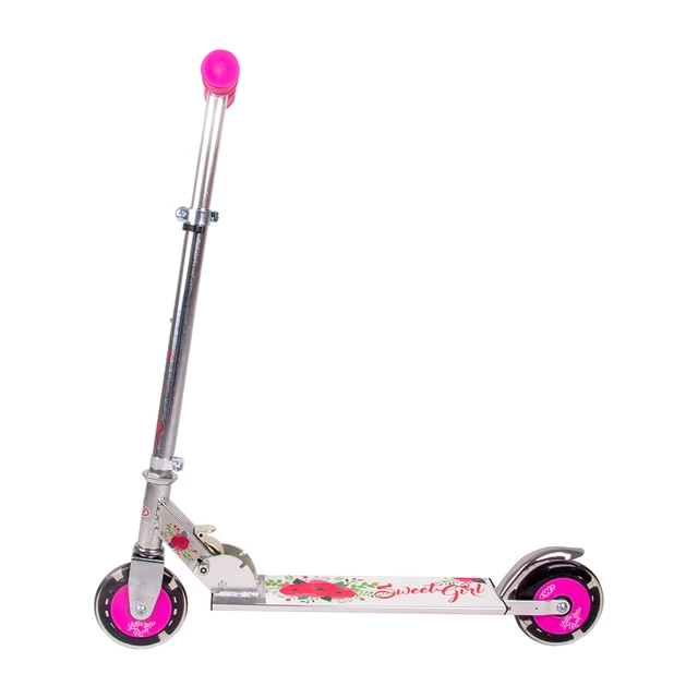 Hulajnoga dla dzieci WORKER Racer Sweet Girl ∙ kółka LED 125 mm ∙ nośność 50 kg ∙ regulowana kierownica 60-82 cm ∙ składana