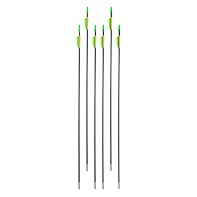 Strzały do łuku refleksyjnego inSPORTline Klarkson ∙ 6 szt ∙ fiberglass ∙ 30" ∙ sztywność 1200 ∙ stalowy grot