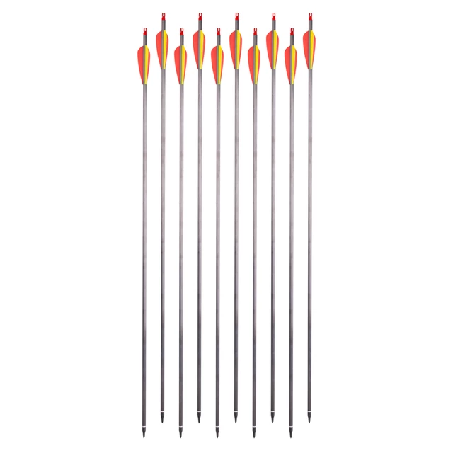 Strzały do łuku karbonowe inSPORTline Carbison ∙ spine 400 ∙ 29 g/strzała ∙ wymienne groty ∙ 10 szt.