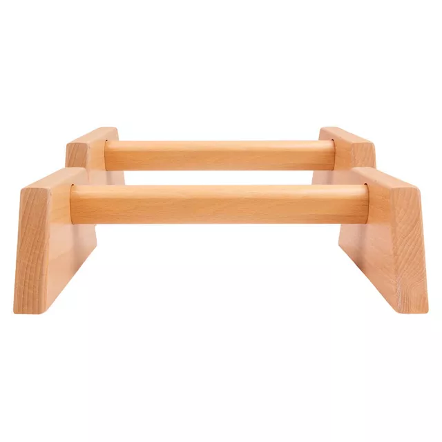 Uchwyty do pompek / paraletki inSPORTline Dremar DR35 ∙ drewno bukowe ∙ nośność 120 kg ∙ stabilne