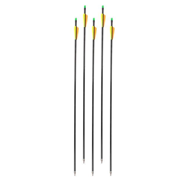 Strzały łucznicze inSPORTline Adamson ∙ 5 szt. ∙ średnica 7,5 mm ∙ spine 500 ∙ wkręcany grot ∙ do łuków refleksyjnych