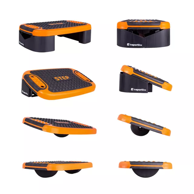 Wielofunkcyjny step do aerobiku inSPORTline Multifun ∙ z platformą balansu ∙ 3,6 kg ∙ antypoślizgowy ∙ stabilne nóżki ∙ nośność 200 kg