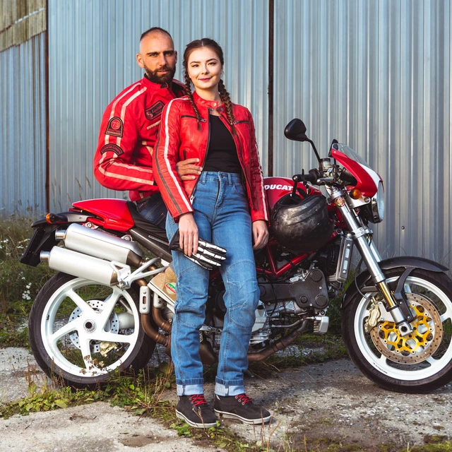 Klasyczne rękawice motocyklowe W-TEC Classic - Białe Czarne Kości