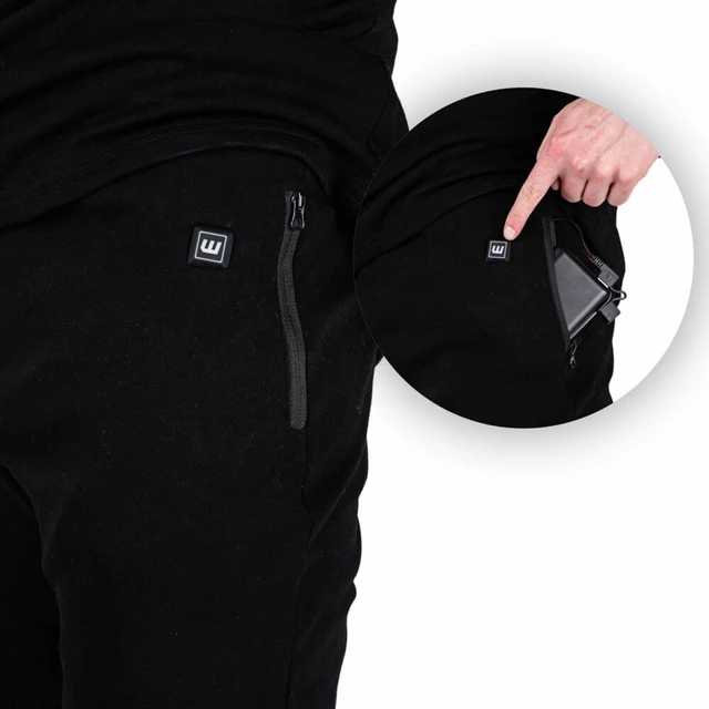 Ogrzewane spodnie męskie termoaktywne W-TEC Insupants ∙ system Active Heat Core ∙ 3 tryby 40-50°c ∙ na powerbank USB ∙ termoizolacja