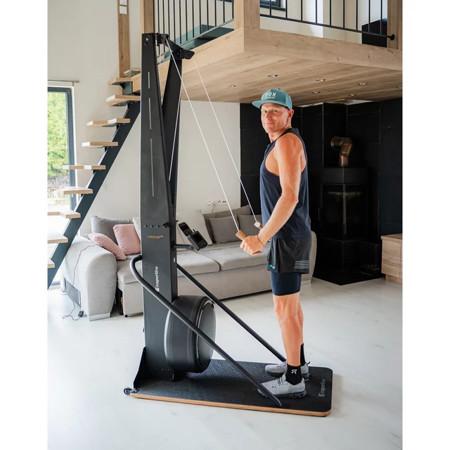 Trenażer narciarski inSPORTline Velocer SKI ∙ 16 stopni oporu ∙ 21 programów ∙ system magnetyczno-powietrzny ∙ nośność 150 kg