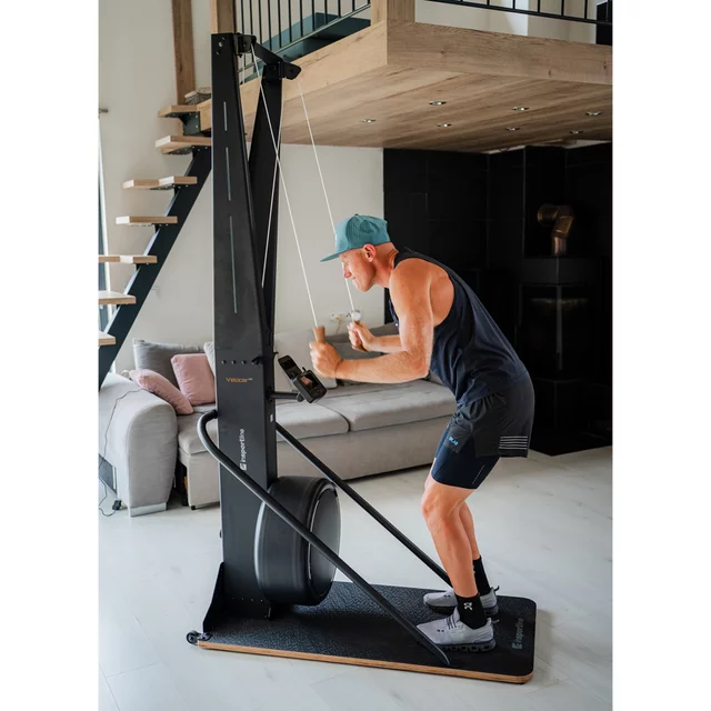 Trenażer narciarski inSPORTline Velocer SKI ∙ 16 stopni oporu ∙ 21 programów ∙ system magnetyczno-powietrzny ∙ nośność 150 kg