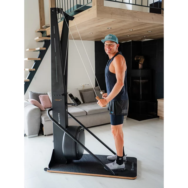 Trenażer narciarski inSPORTline Velocer SKI ∙ 16 stopni oporu ∙ 21 programów ∙ system magnetyczno-powietrzny ∙ nośność 150 kg